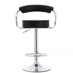 Tabouret de bar ergonomique réglable en cuir chromé moderne