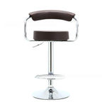 Tabouret de bar ergonomique réglable en cuir chromé moderne