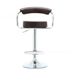 Tabouret de bar ergonomique réglable en cuir chromé moderne