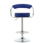 Tabouret de bar ergonomique réglable en cuir chromé moderne