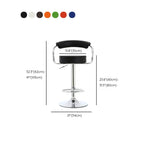 Tabouret de bar ergonomique réglable en cuir chromé moderne