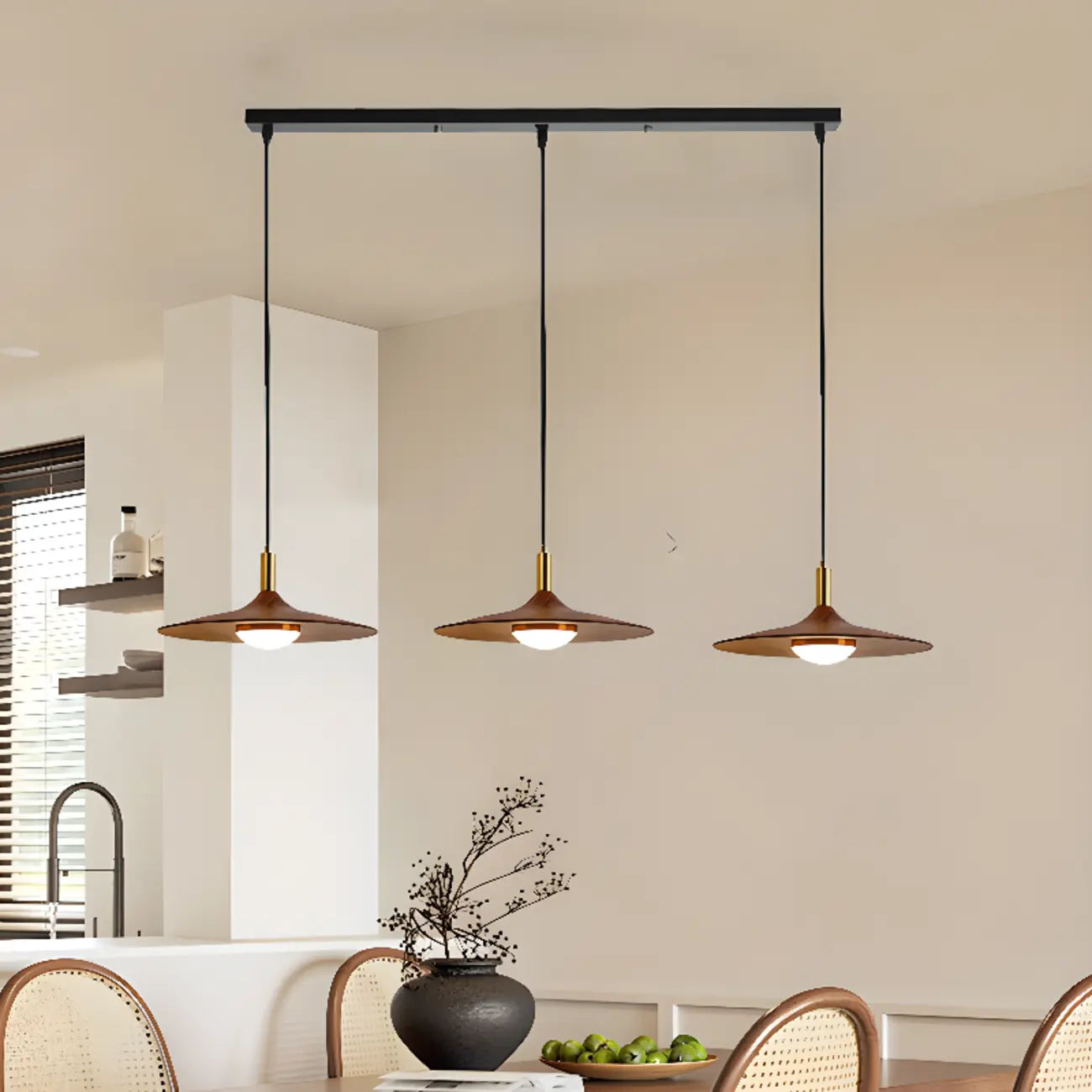 Applique murale géométrique moderne à 3 lumières pour îlot de cuisine
