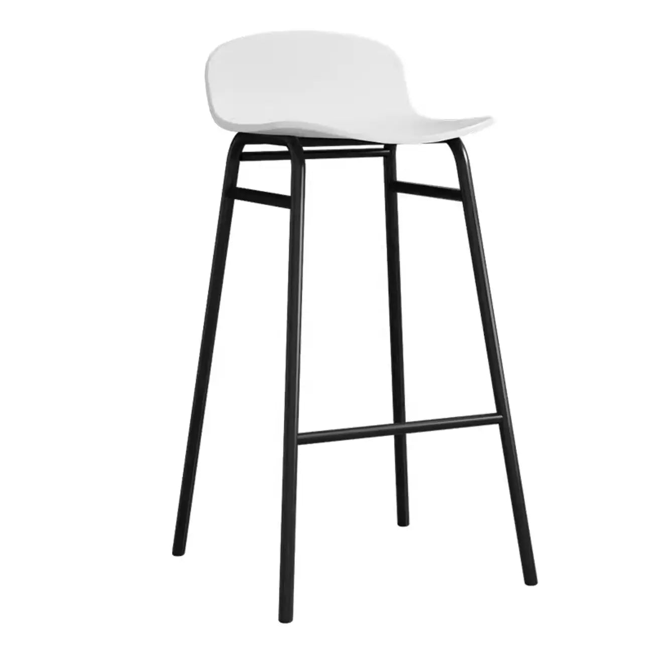 Tabourets de bar minimalistes en plastique avec structure en métal