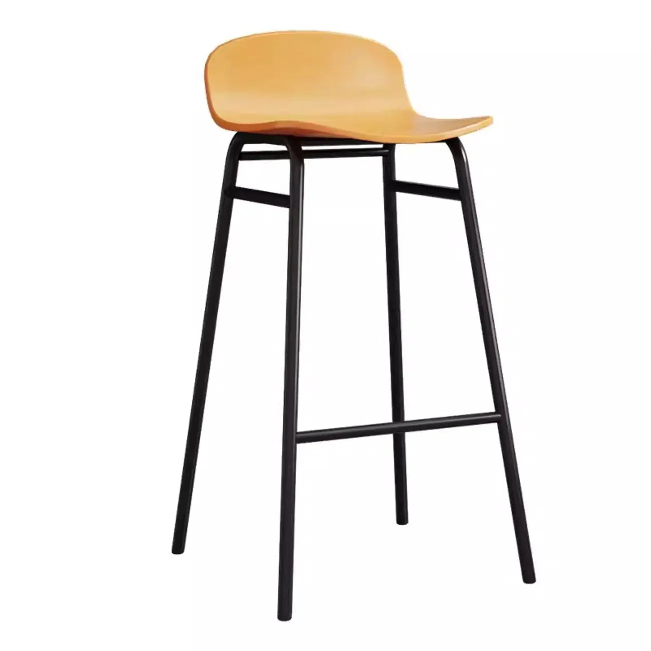 Tabourets de bar minimalistes en plastique avec structure en métal