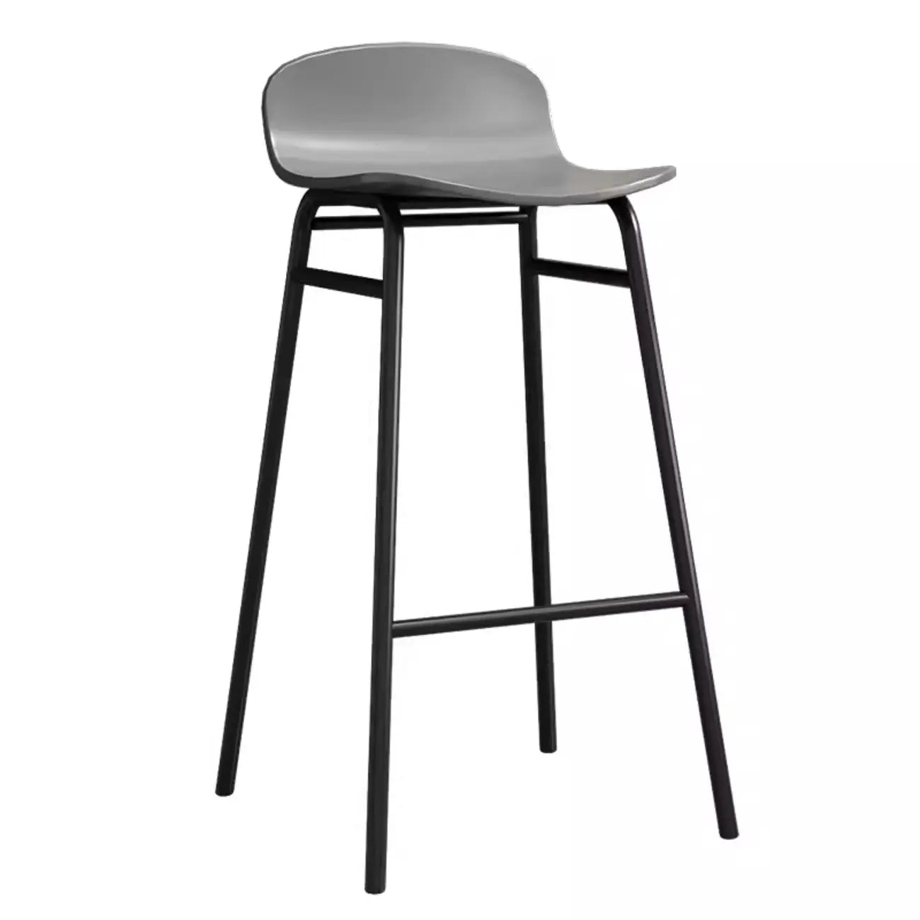 Tabourets de bar minimalistes en plastique avec structure en métal