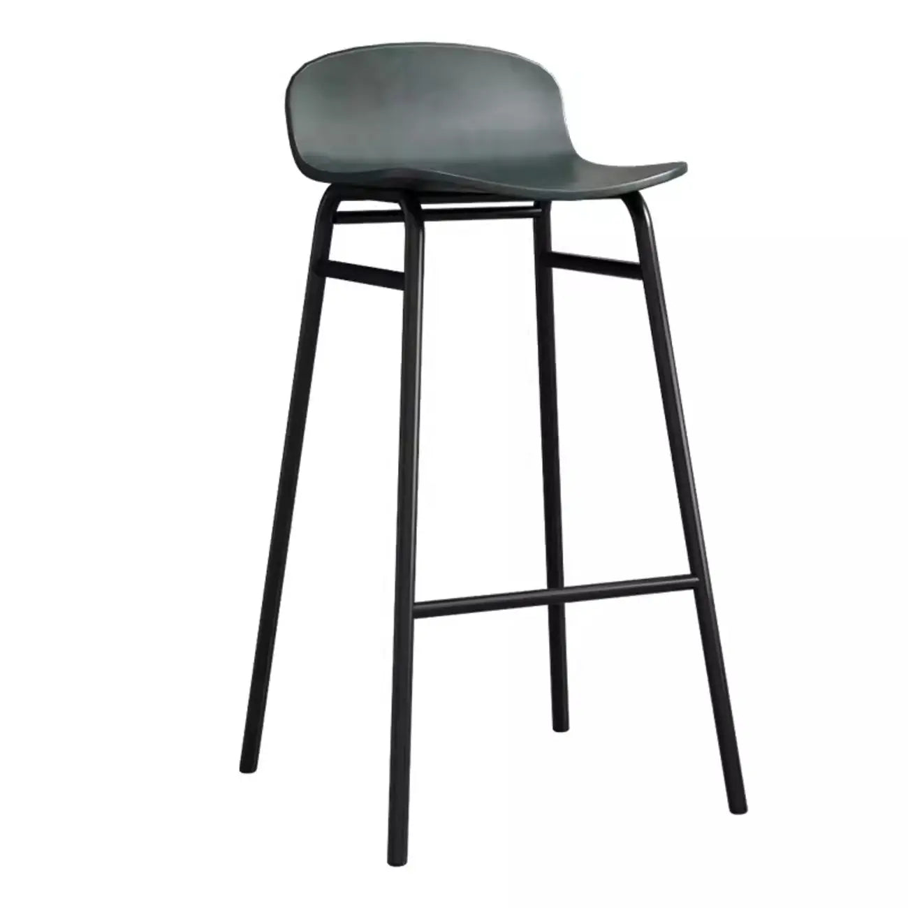 Tabourets de bar minimalistes en plastique avec structure en métal
