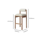 Tabourets de bar contemporains blancs rembourrés avec structure en bois