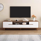 Meuble TV en bois de style moderne du milieu du siècle avec rangement