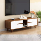 Meuble TV en bois de style moderne du milieu du siècle avec rangement