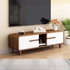 Meuble TV en bois de style moderne du milieu du siècle avec rangement