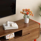 Meuble TV en bois de style moderne du milieu du siècle avec rangement