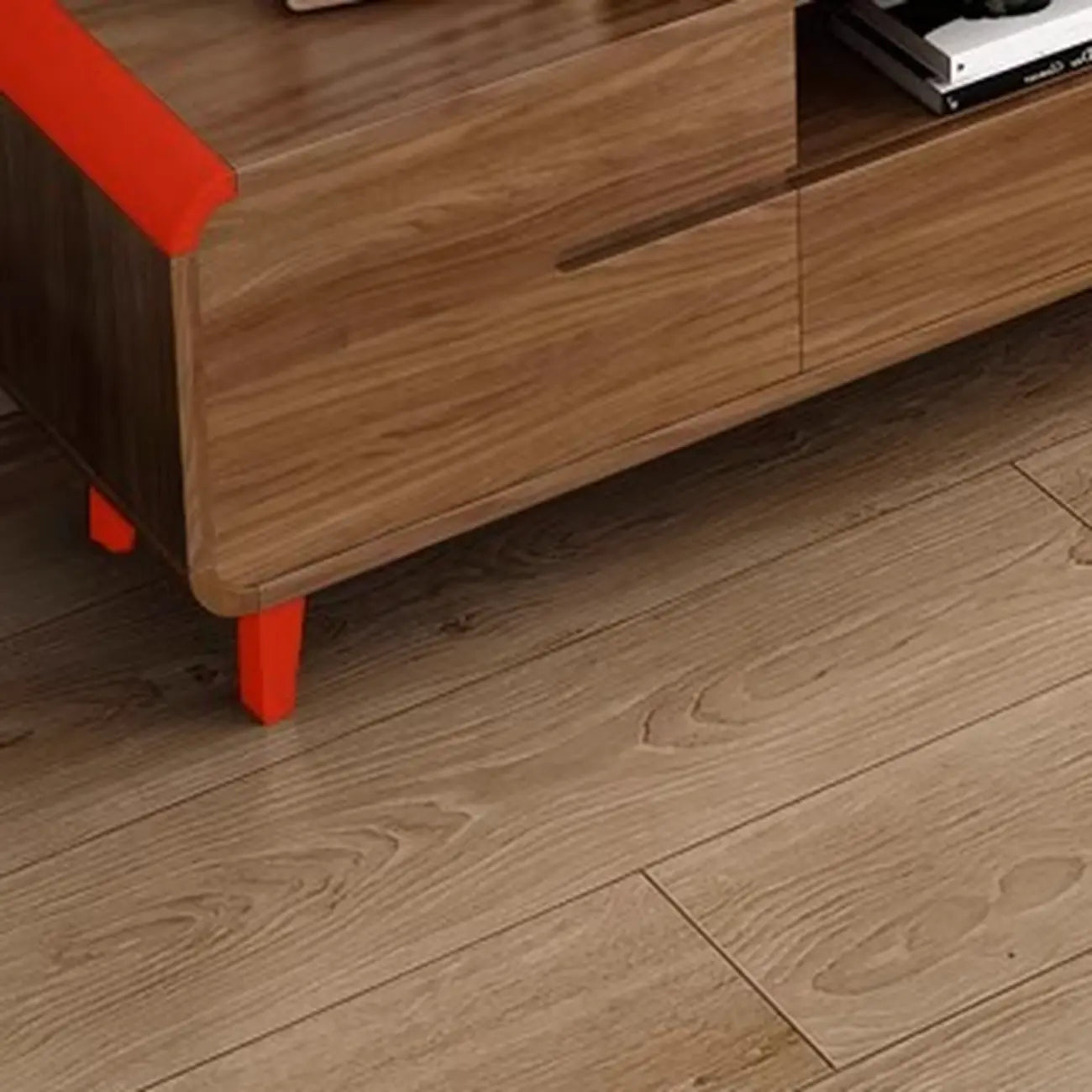 Meuble TV en bois de style moderne du milieu du siècle avec rangement