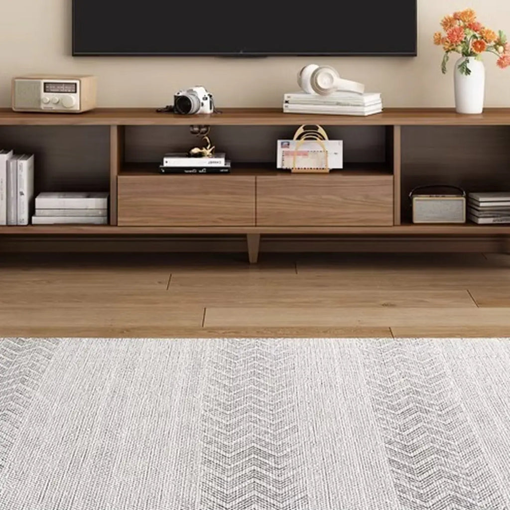 Meuble TV en bois de style moderne du milieu du siècle avec rangement