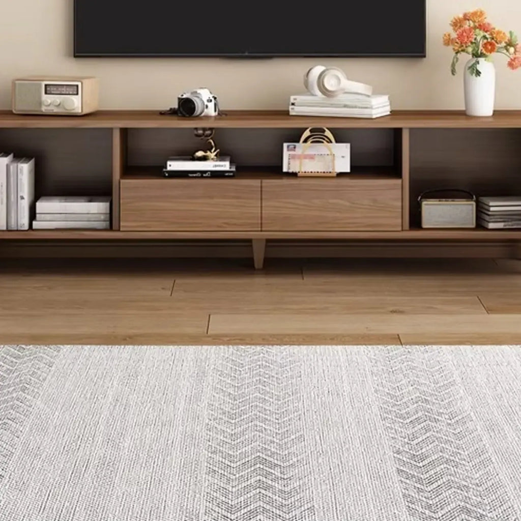 Meuble TV en bois de style moderne du milieu du siècle avec rangement