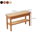 Banc à chaussures minimaliste en bois de cerisier avec rangement
