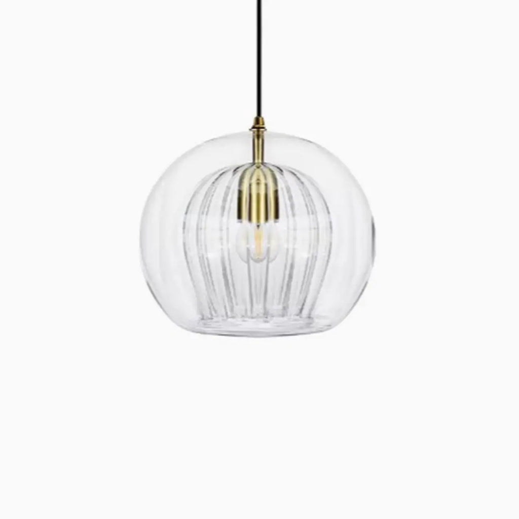 Suspension de cuisine moderne en verre globe réglable en hauteur