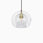 Suspension de cuisine moderne en verre globe réglable en hauteur