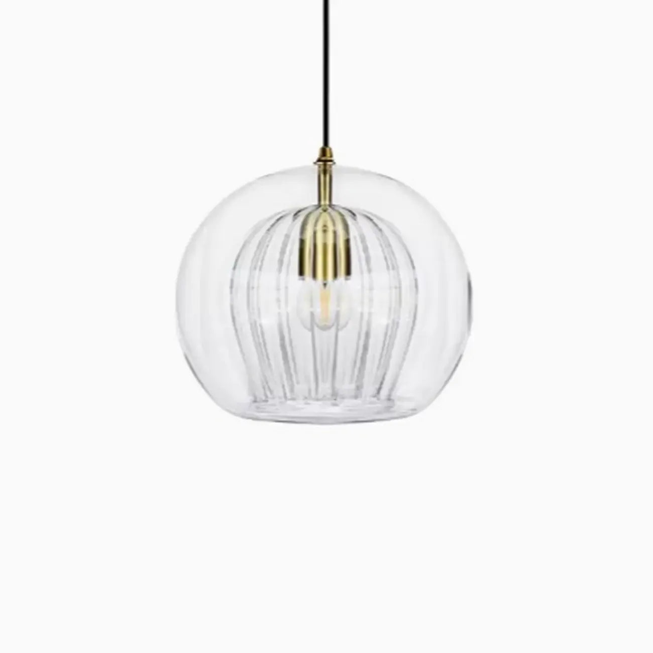 Suspension de cuisine moderne en verre globe réglable en hauteur