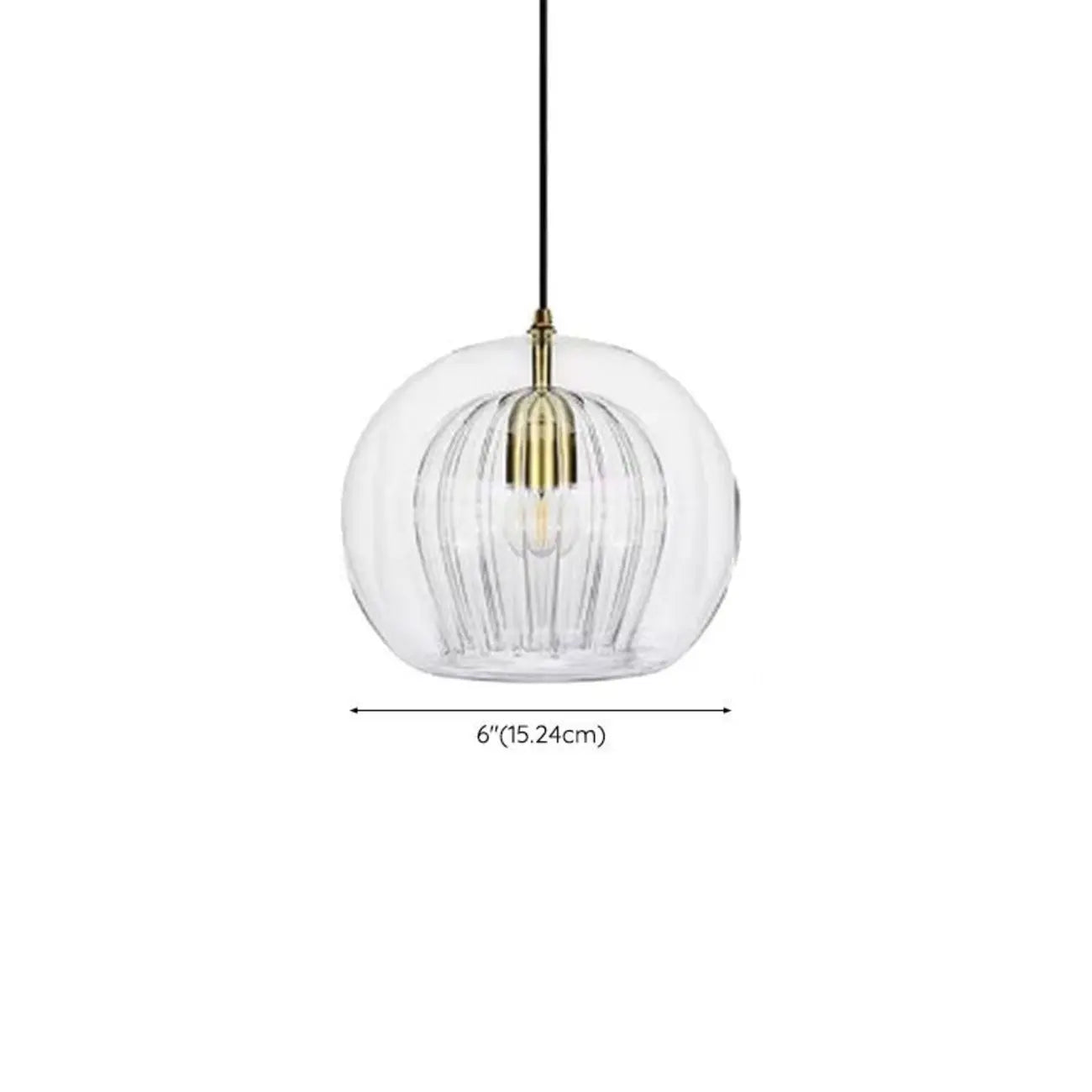 Suspension de cuisine moderne en verre globe réglable en hauteur
