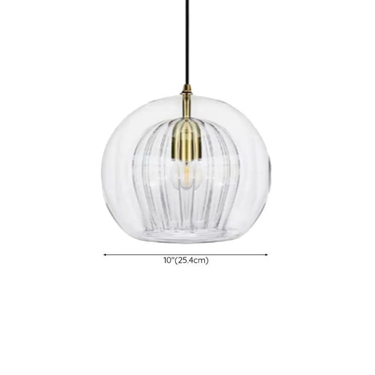 Suspension de cuisine moderne en verre globe réglable en hauteur
