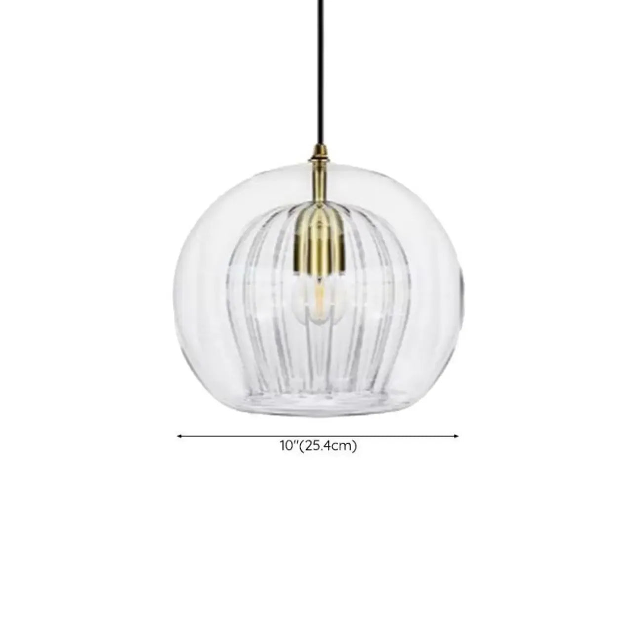 Suspension de cuisine moderne en verre globe réglable en hauteur