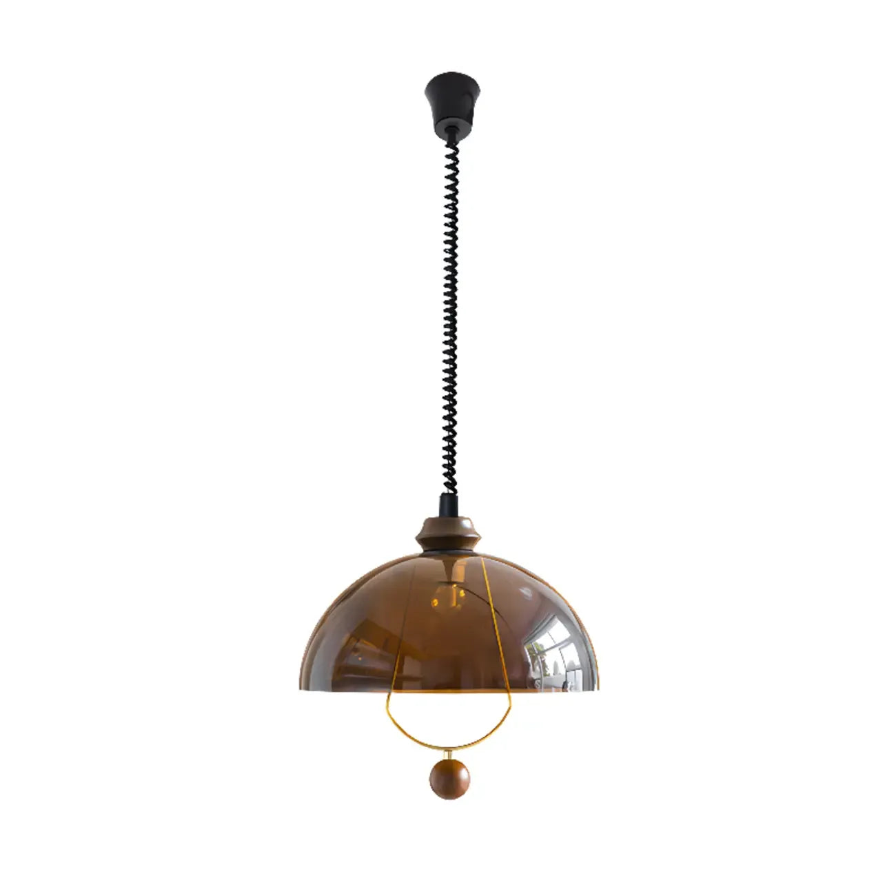 Suspension moderne marron à dôme réglable