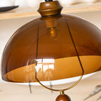 Suspension moderne marron à dôme réglable