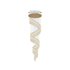 Lustre suspendu moderne en cristal doré à spirale et LED