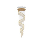 Lustre suspendu moderne en cristal doré à spirale et LED