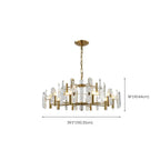 Lustre Sputnik géométrique en métal doré et cristal clair