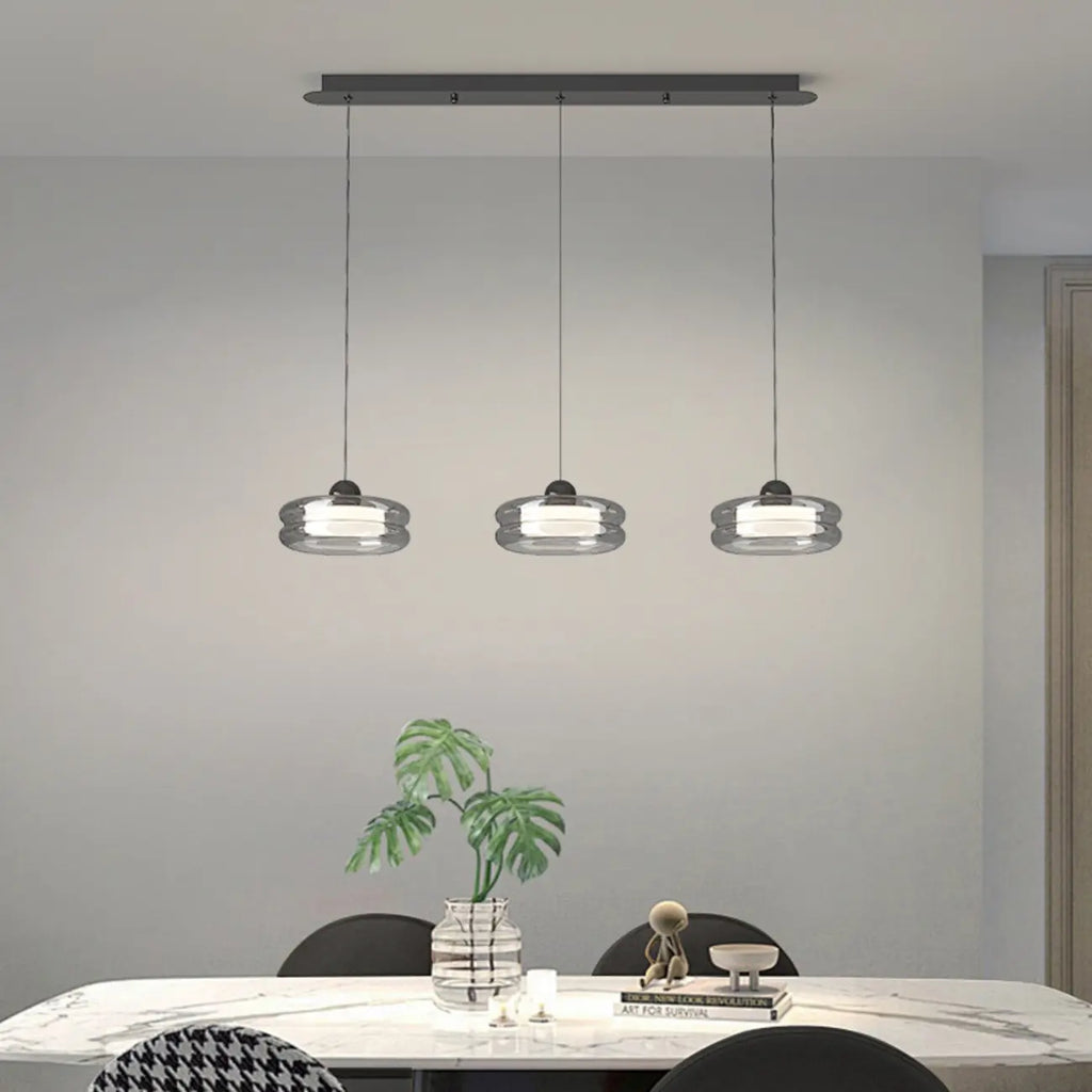 Suspension LED moderne à 3 niveaux de gradation pour îlot de cuisine
