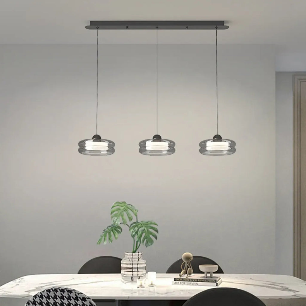 Suspension LED moderne à 3 niveaux de gradation pour îlot de cuisine