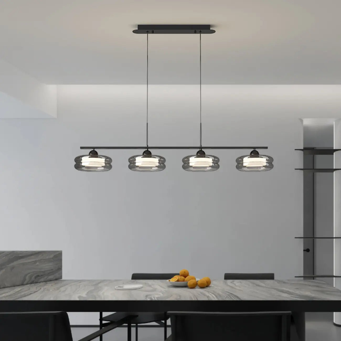 Suspension LED moderne à 3 niveaux de gradation pour îlot de cuisine