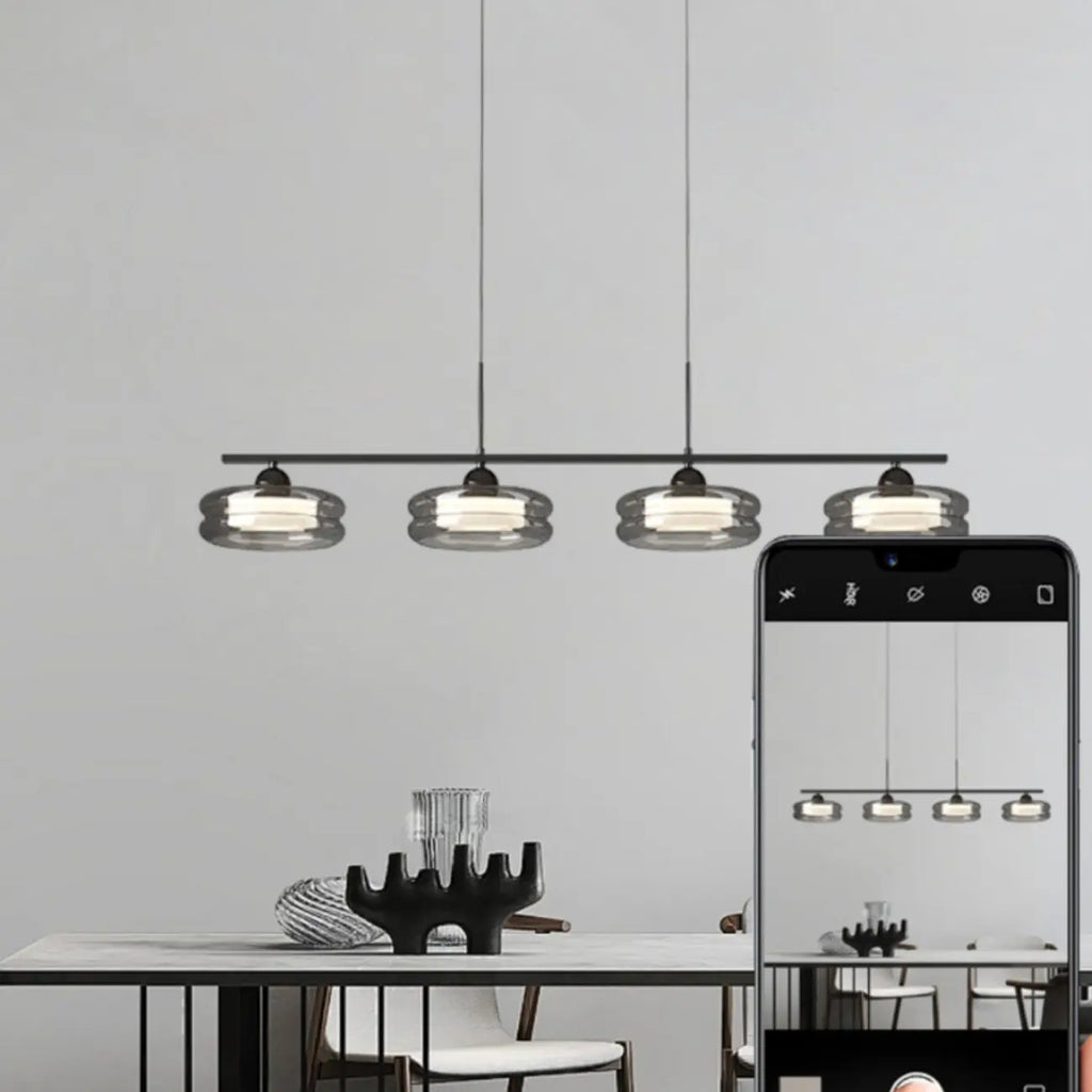 Suspension LED moderne à 3 niveaux de gradation pour îlot de cuisine