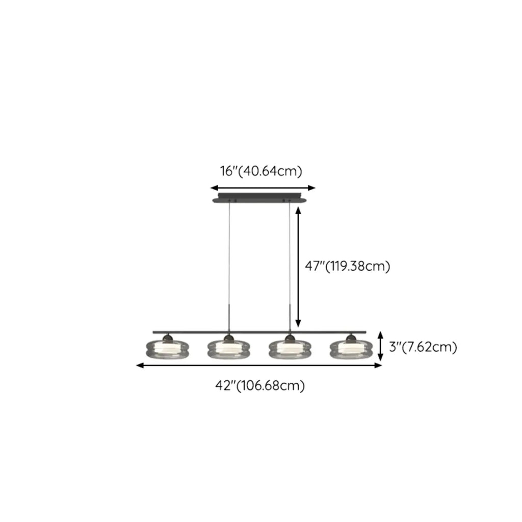 Suspension LED moderne à 3 niveaux de gradation pour îlot de cuisine