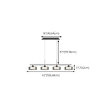 Suspension LED moderne à 3 niveaux de gradation pour îlot de cuisine