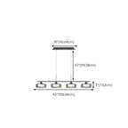 Suspension LED moderne à 3 niveaux de gradation pour îlot de cuisine