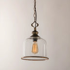 Mini suspension de cuisine avec abat-jour en verre transparent en forme de cloche