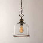 Mini suspension de cuisine avec abat-jour en verre transparent en forme de cloche
