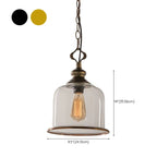 Mini suspension de cuisine avec abat-jour en verre transparent en forme de cloche