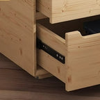Table de chevet compacte avec tiroir supérieur en similicuir