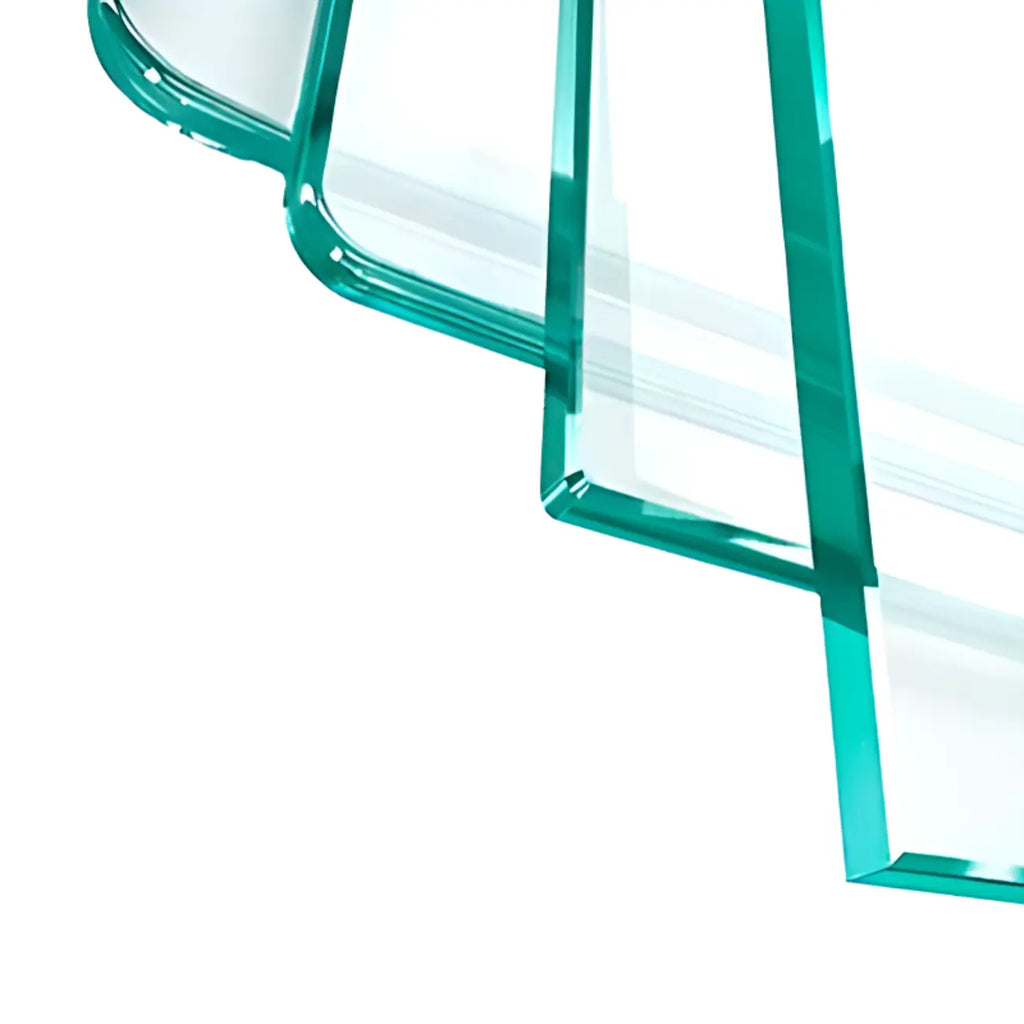 Vitrine moderne en verre noir transparent avec éclairage LED réglable
