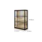 Vitrine moderne en verre noir transparent avec éclairage LED réglable