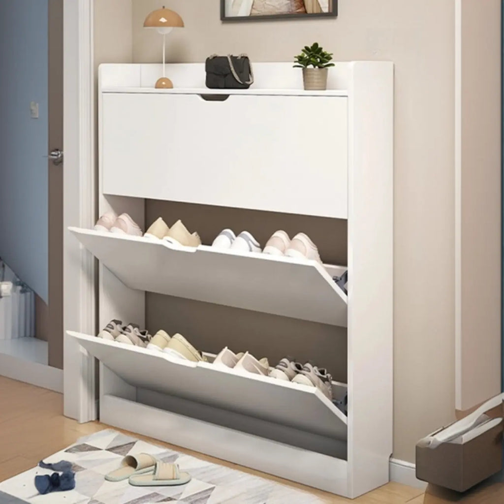 Meuble à chaussures vertical en bois pour entrée