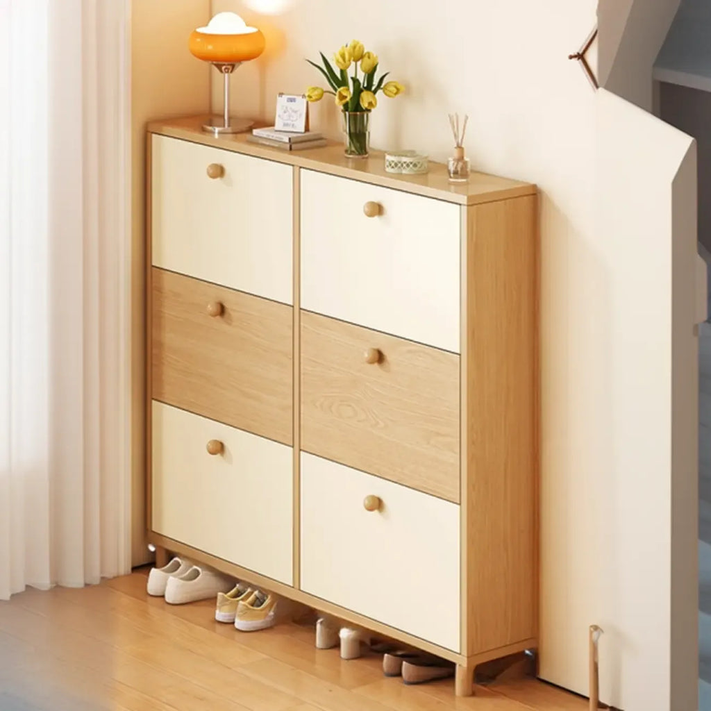 Meuble à chaussures vertical en bois pour entrée