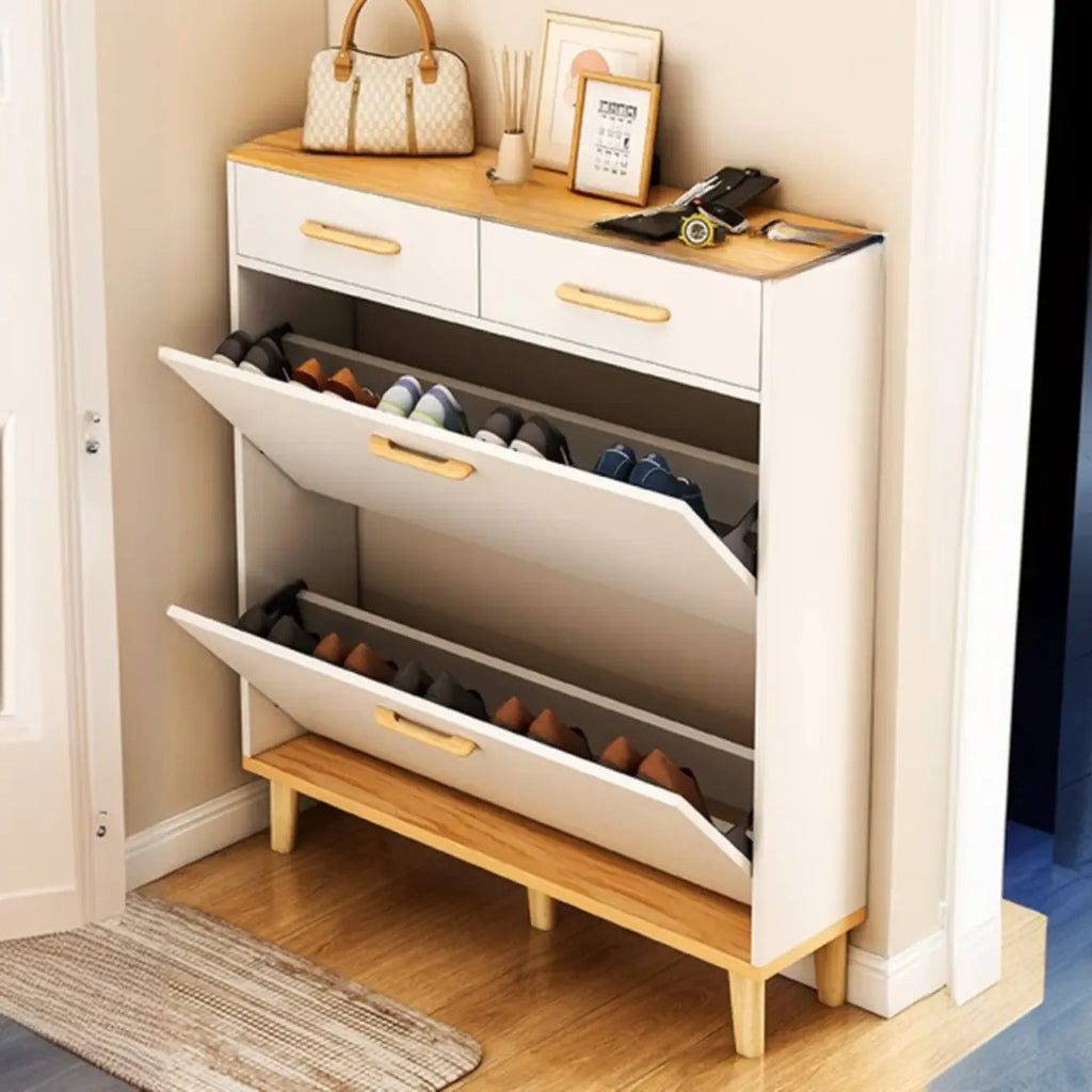 Meuble à chaussures vertical en bois pour entrée