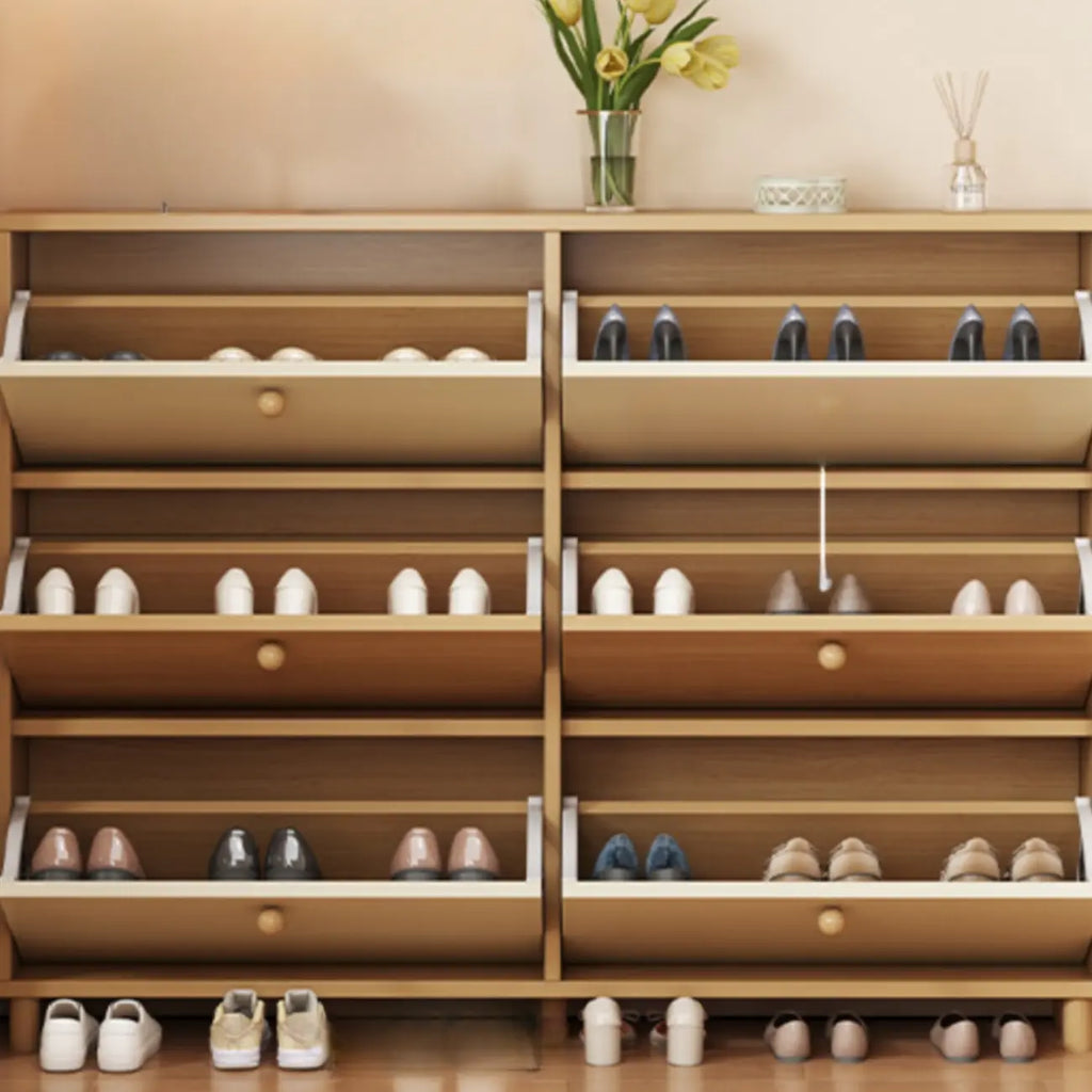 Meuble à chaussures vertical en bois pour entrée