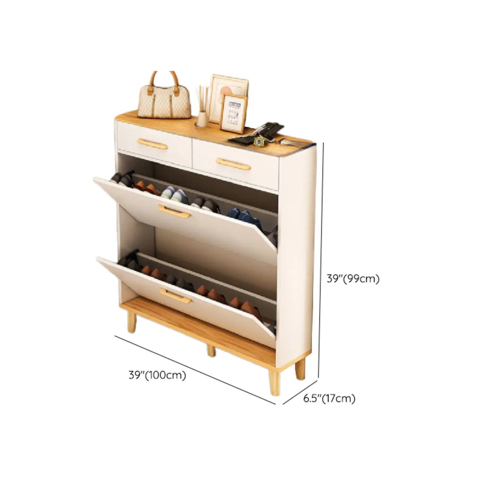 Meuble à chaussures vertical en bois pour entrée