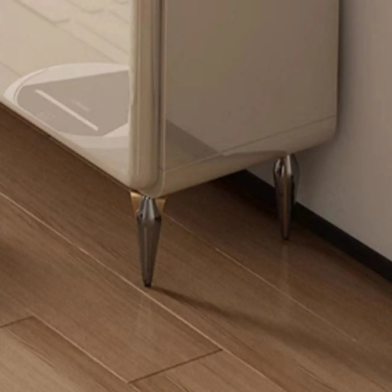 Meuble à chaussures en bois blanc crème avec tiroir pour entrée