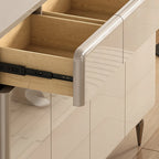 Meuble à chaussures en bois blanc crème avec tiroir pour entrée